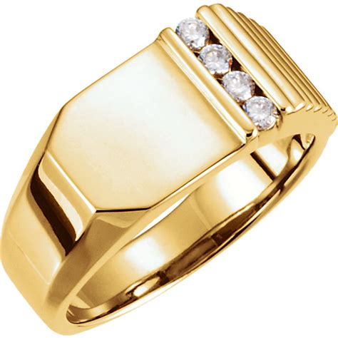 Men's gold rings 